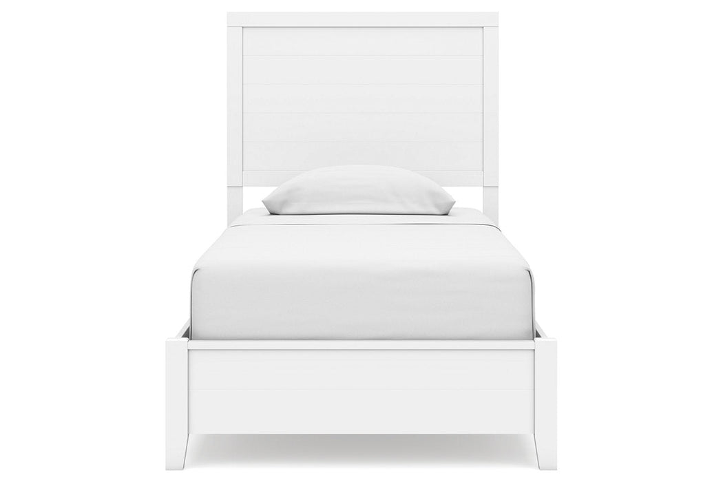 Binterglen White Twin Panel Bed - Gate FurnitureTwin Bed
