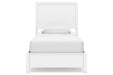 Binterglen White Twin Panel Bed - Gate FurnitureTwin Bed