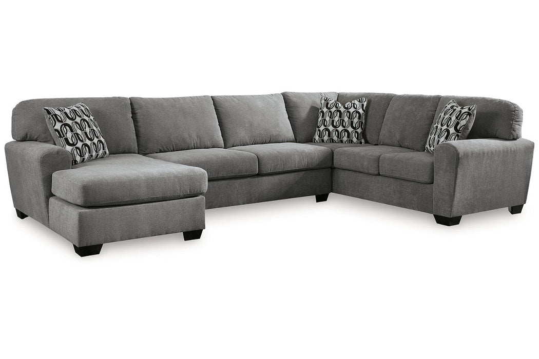 Birkdale Court Gray 3 - Piece Sectional with Chaise - Gate FurnitureSectional