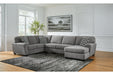 Birkdale Court Gray 3 - Piece Sectional with Chaise - Gate FurnitureSectional