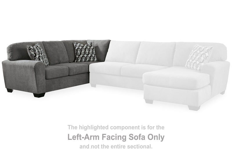Birkdale Court Gray Left-Arm Facing Sofa - 3240266