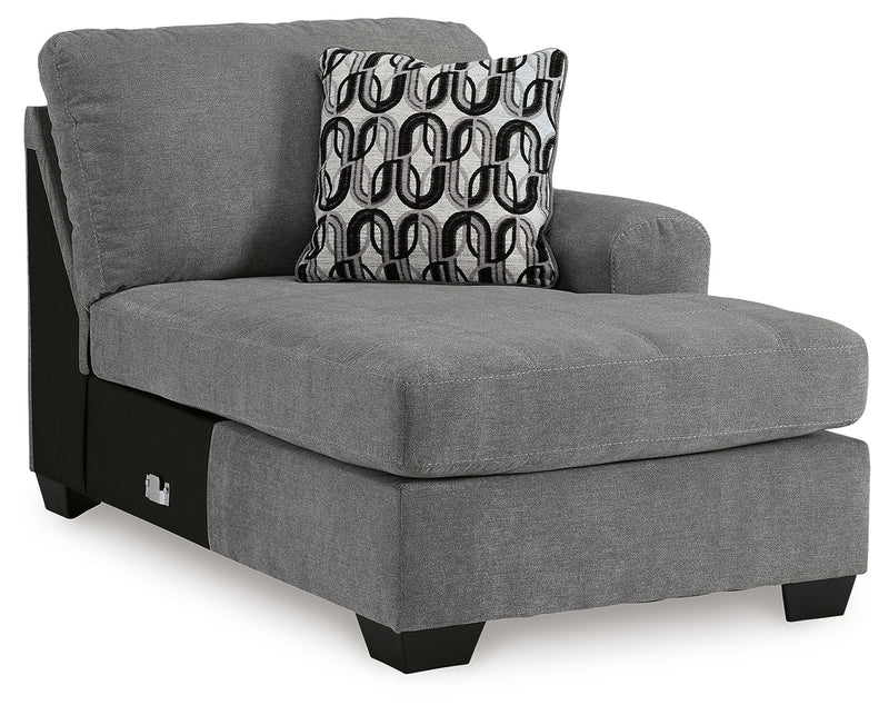 Birkdale Court Gray Right-Arm Facing Corner Chaise - 3240217