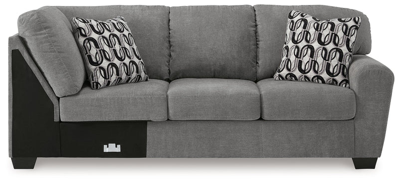 Birkdale Court Gray Right-Arm Facing Sofa - 3240267
