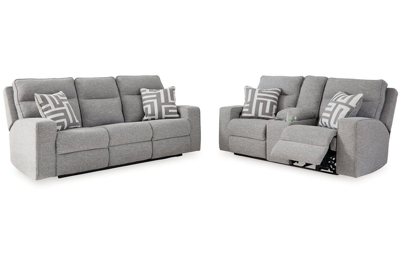Biscoe Pewter Power Reclining Living Room Set - Lara FurniturePower Reclining Living Room Set