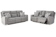 Biscoe Pewter Power Reclining Living Room Set - Gate FurniturePower Reclining Living Room Set