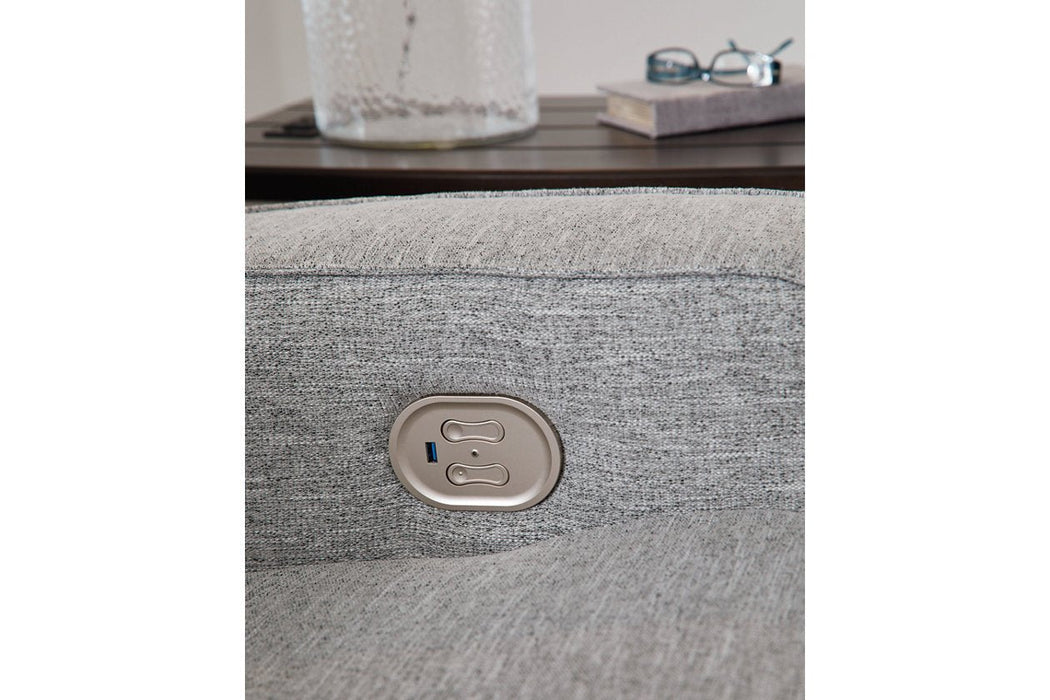 Biscoe Pewter Power Reclining Living Room Set - Gate FurniturePower Reclining Living Room Set