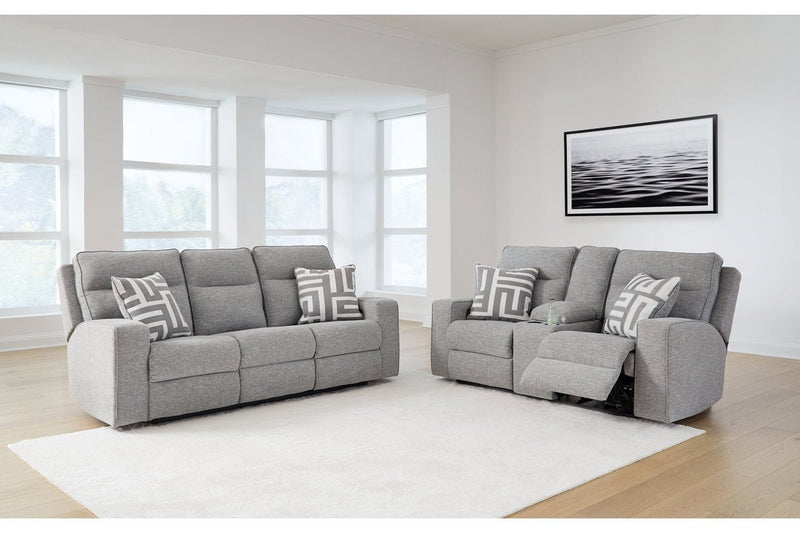 Biscoe Pewter Power Reclining Living Room Set - Lara FurniturePower Reclining Living Room Set