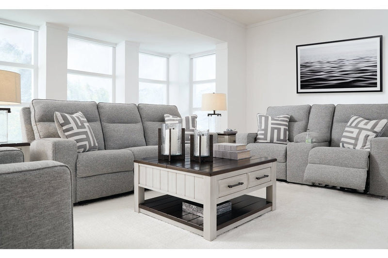 Biscoe Pewter Power Reclining Living Room Set - Lara FurniturePower Reclining Living Room Set