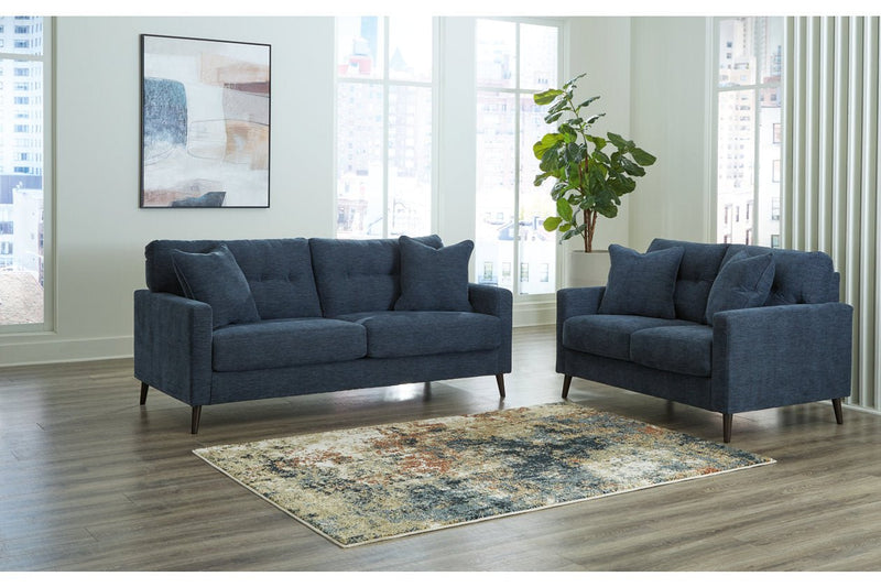 Bixler Navy Living Room Set - Lara FurnitureLiving Room Set