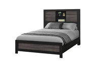 Lisbon Grey/Black Bookcase Full Bed - LISBON-GREY/BLACK-BOOKCASE FB