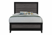 Lisbon Grey And Black Full Bed - LISBON-GREY/BLACK-FB
