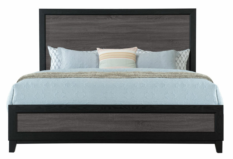 Lisbon Grey And Black King Bed - LISBON-GREY/BLACK-KB
