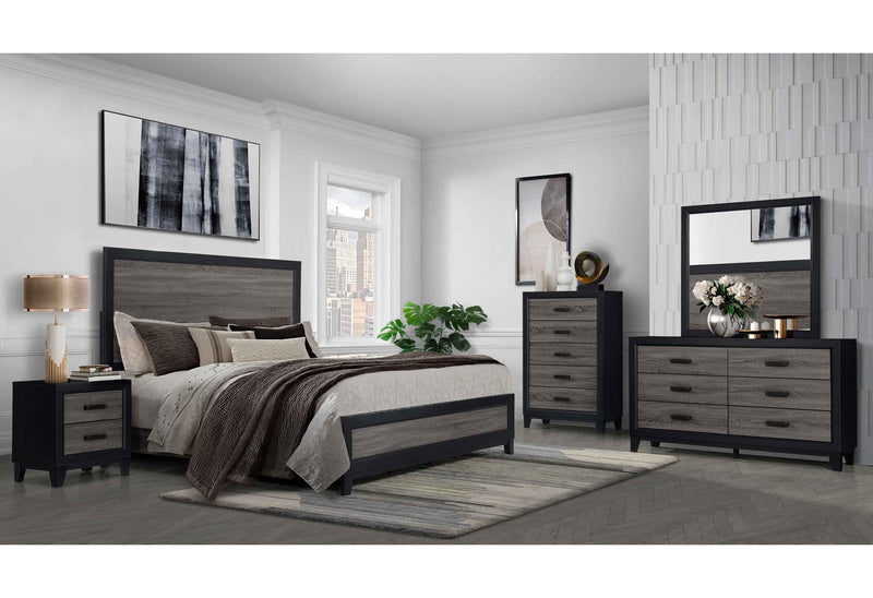 Lisbon Grey/Black King Bed Group - LISBON-GREY/BLACK-KBG