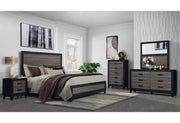 Lisbon Grey/Black Queen Bed Group - LISBON-GREY/BLACK-QBG