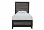 Lisbon Grey And Black Twin Bed - LISBON-GREY/BLACK-TB