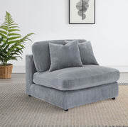 Blaine Upholstered Armless Chair Fog - 509997