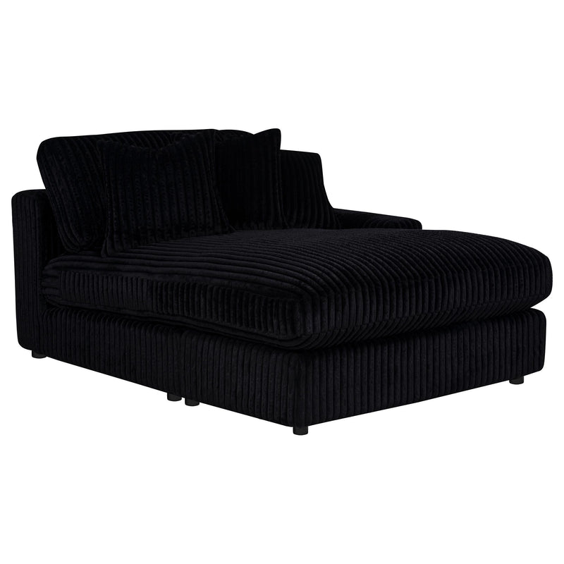 Blaine Upholstered Reversible Chaise Sectional Sofa Black - 509889