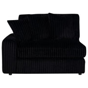 Blaine Upholstered Reversible Chaise Sectional Sofa Black - 509889