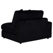 Blaine Upholstered Reversible Chaise Sectional Sofa Black - 509889