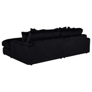 Blaine Upholstered Reversible Chaise Sectional Sofa Black - 509889