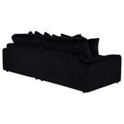 Blaine Upholstered Reversible Chaise Sectional Sofa Black - 509889