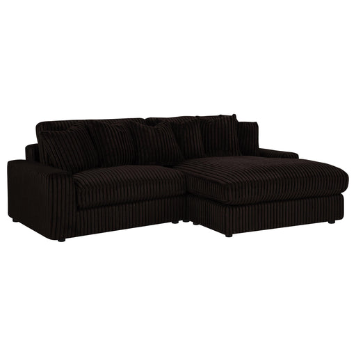 Blaine Upholstered Reversible Chaise Sectional Sofa Chocolate - 509879