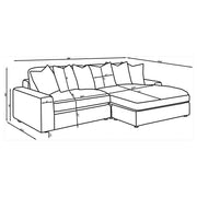 Blaine Upholstered Reversible Chaise Sectional Sofa Chocolate - 509879