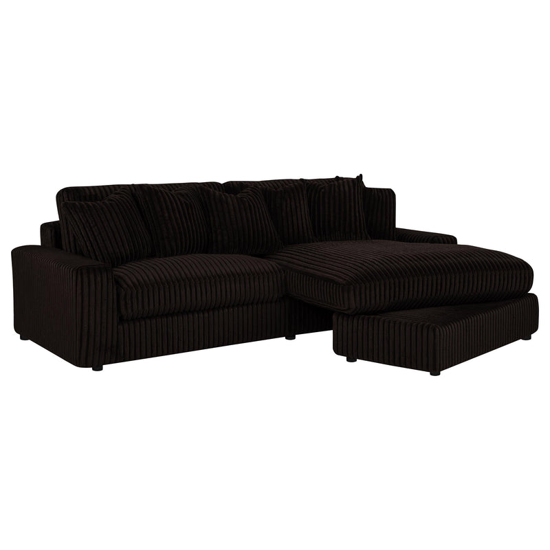 Blaine Upholstered Reversible Chaise Sectional Sofa Chocolate - 509879