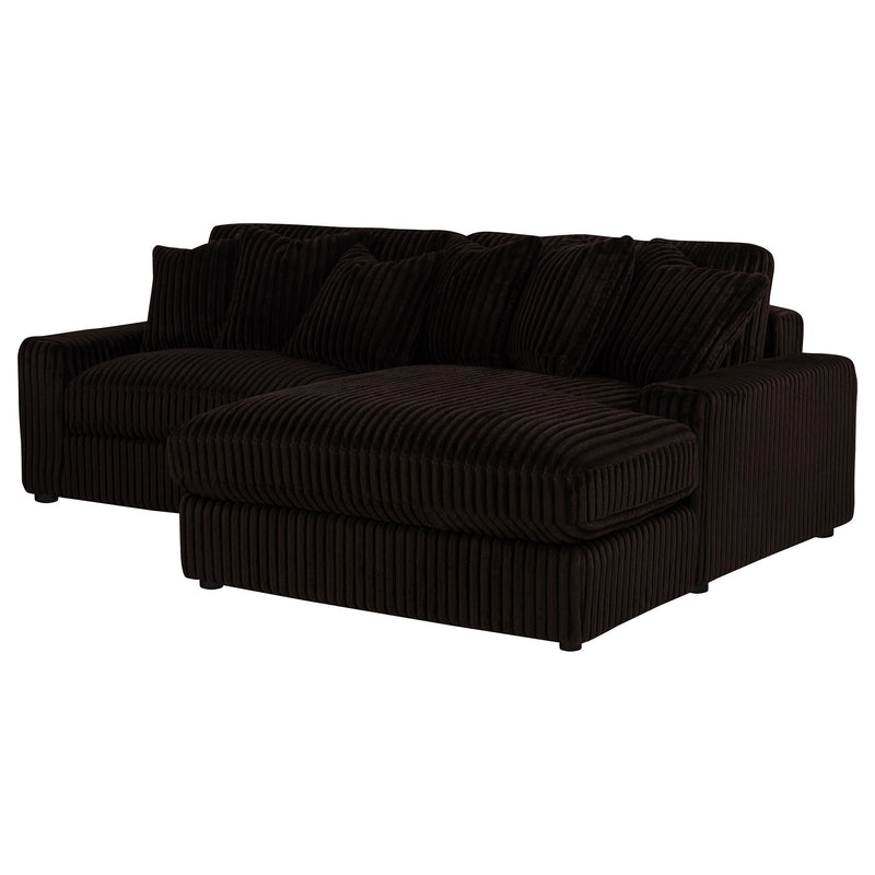 Blaine Upholstered Reversible Chaise Sectional Sofa Chocolate - 509879