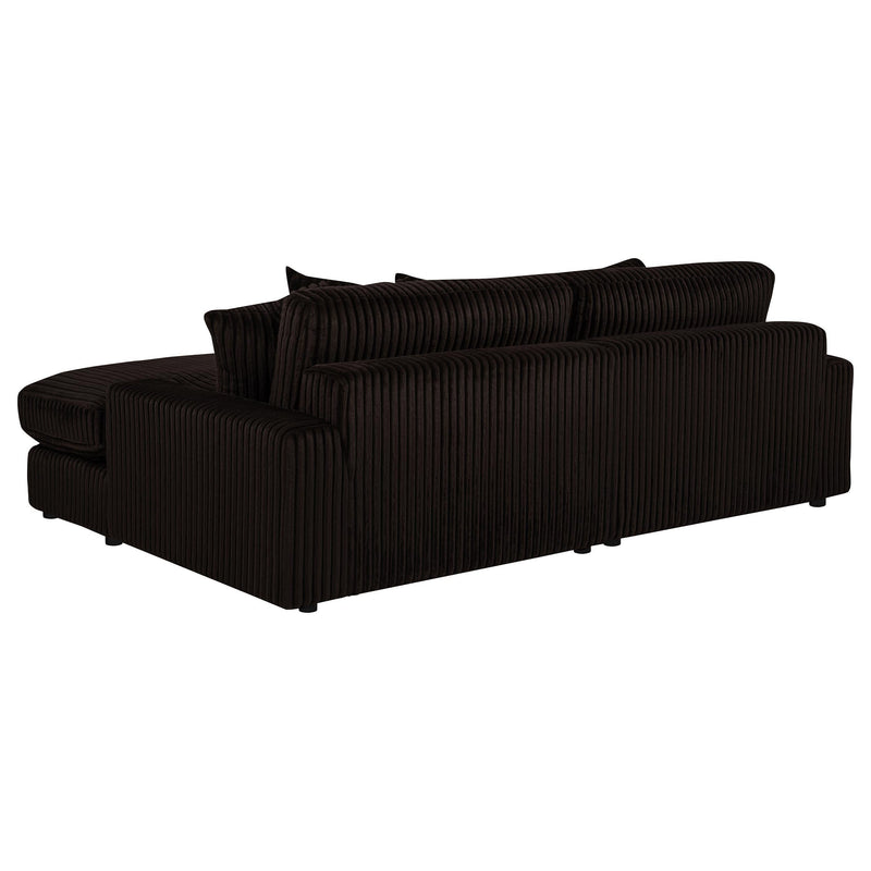 Blaine Upholstered Reversible Chaise Sectional Sofa Chocolate - 509879