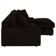 Blaine Upholstered Reversible Chaise Sectional Sofa Chocolate - 509879