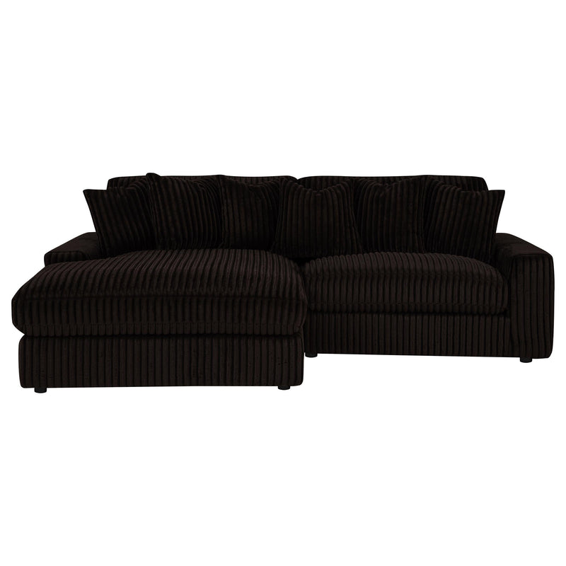 Blaine Upholstered Reversible Chaise Sectional Sofa Chocolate - 509879