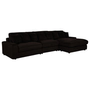 Blaine Upholstered Reversible Chaise Sectional Sofa Chocolate  - 509879-SET