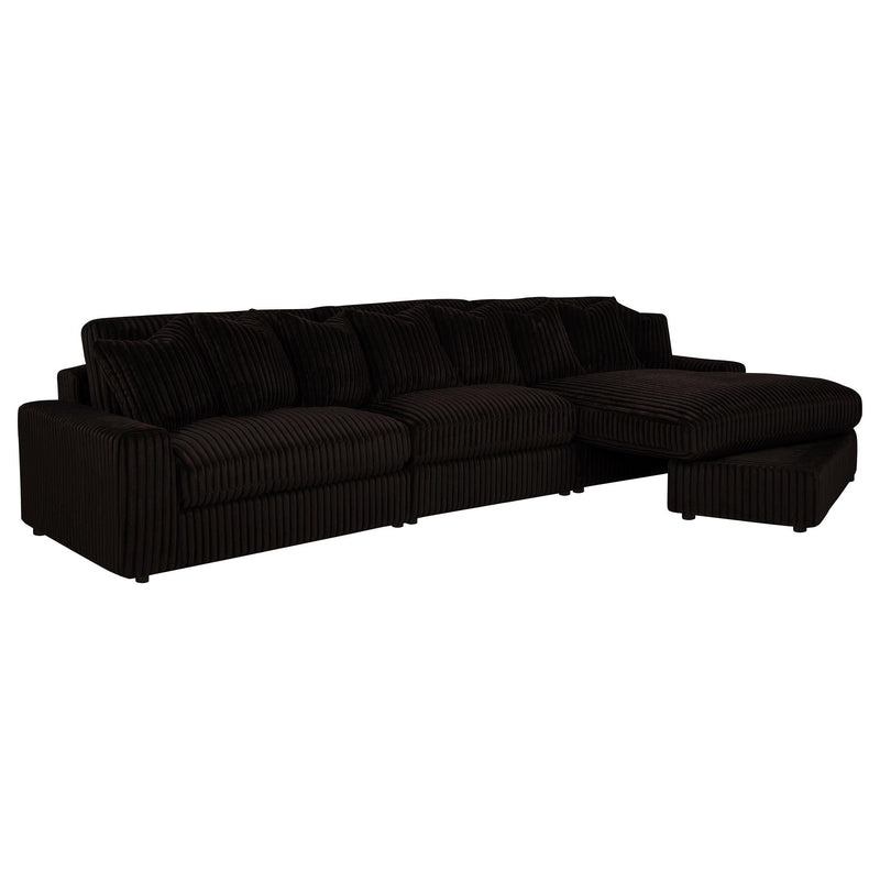 Blaine Upholstered Reversible Chaise Sectional Sofa Chocolate  - 509879-SET