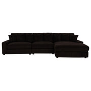 Blaine Upholstered Reversible Chaise Sectional Sofa Chocolate  - 509879-SET