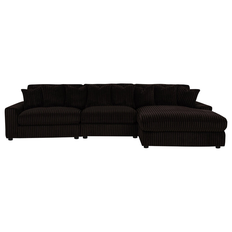 Blaine Upholstered Reversible Chaise Sectional Sofa Chocolate  - 509879-SET