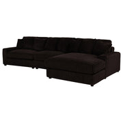 Blaine Upholstered Reversible Chaise Sectional Sofa Chocolate  - 509879-SET