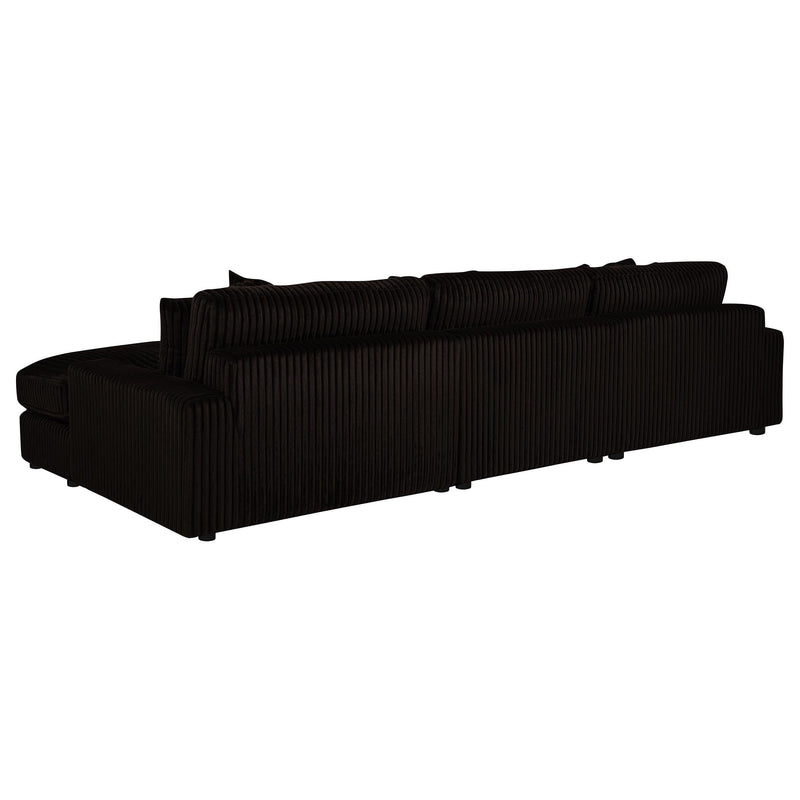 Blaine Upholstered Reversible Chaise Sectional Sofa Chocolate  - 509879-SET