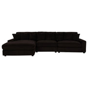 Blaine Upholstered Reversible Chaise Sectional Sofa Chocolate  - 509879-SET