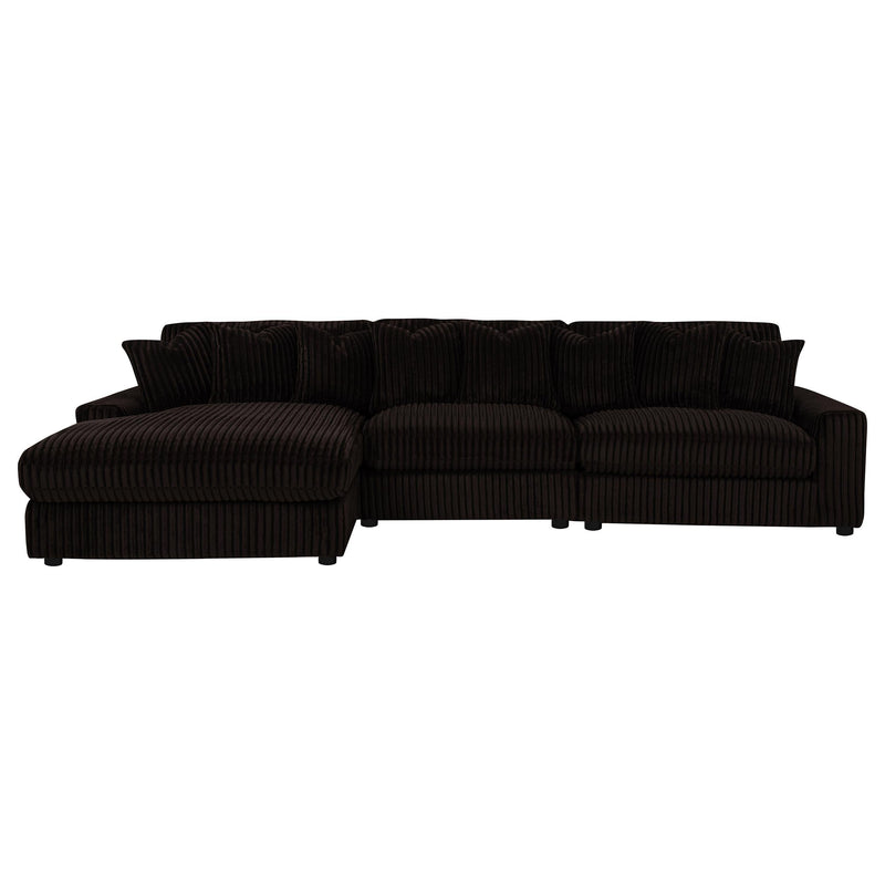 Blaine Upholstered Reversible Chaise Sectional Sofa Chocolate  - 509879-SET