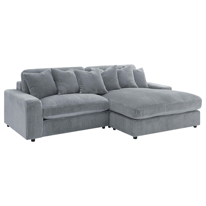 Blaine Upholstered Reversible Chaise Sectional Sofa Fog - 509900