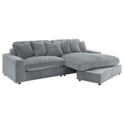 Blaine Upholstered Reversible Chaise Sectional Sofa Fog - 509900