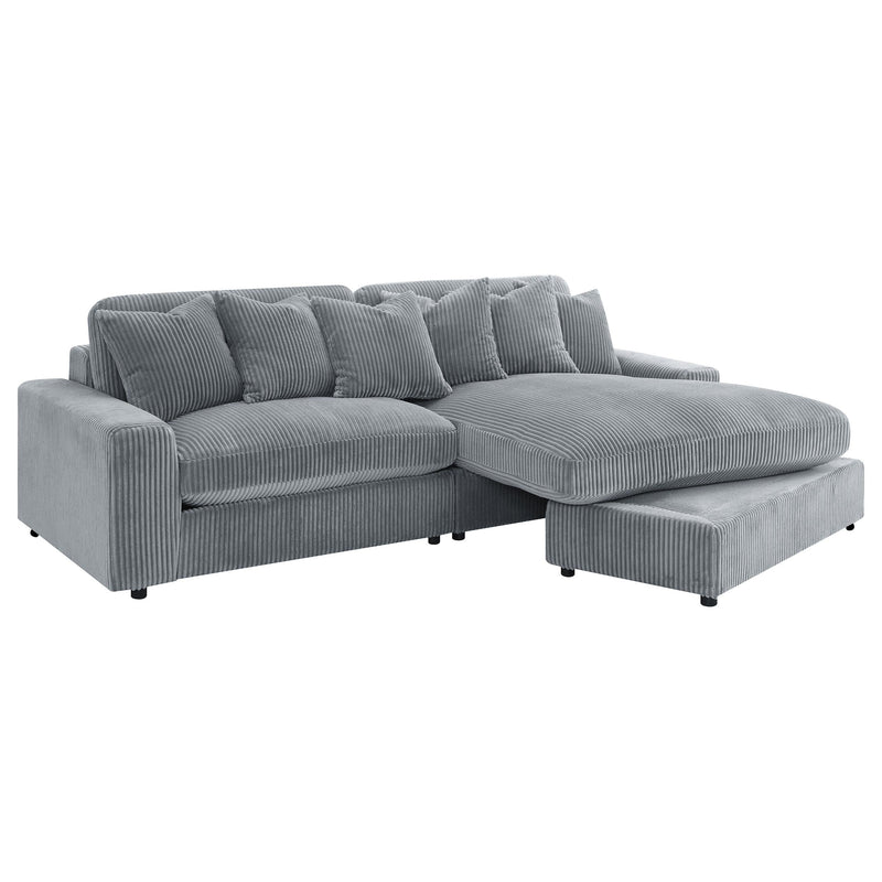 Blaine Upholstered Reversible Chaise Sectional Sofa Fog - 509900