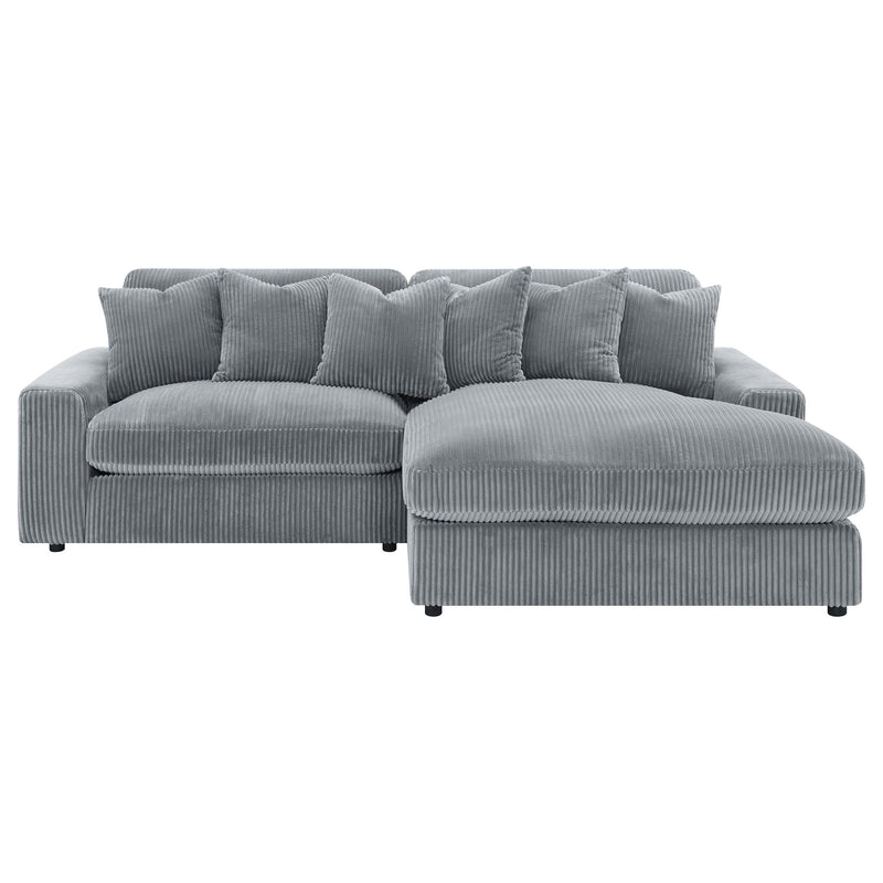 Blaine Upholstered Reversible Chaise Sectional Sofa Fog - 509900