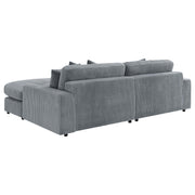 Blaine Upholstered Reversible Chaise Sectional Sofa Fog - 509900