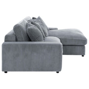 Blaine Upholstered Reversible Chaise Sectional Sofa Fog - 509900