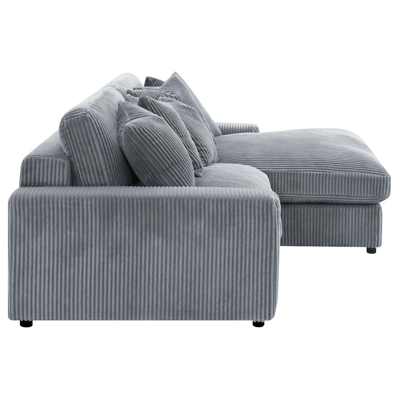 Blaine Upholstered Reversible Chaise Sectional Sofa Fog - 509900