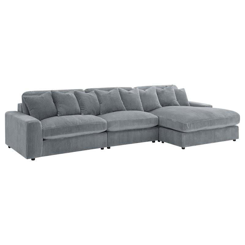 Blaine Upholstered Reversible Chaise Sectional Sofa Fog - 509900-SET