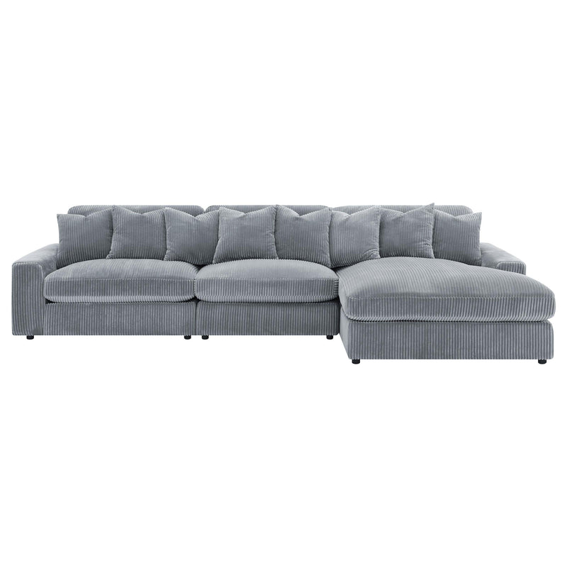 Blaine Upholstered Reversible Chaise Sectional Sofa Fog - 509900-SET