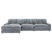 Blaine Upholstered Reversible Chaise Sectional Sofa Fog - 509900-SET
